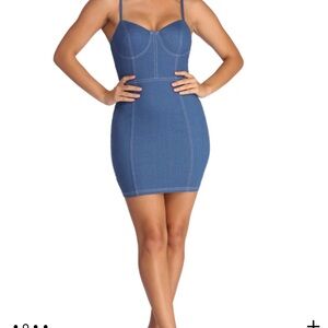 Denim dress. Blue jean material size small (s). From Windsor Worn once.